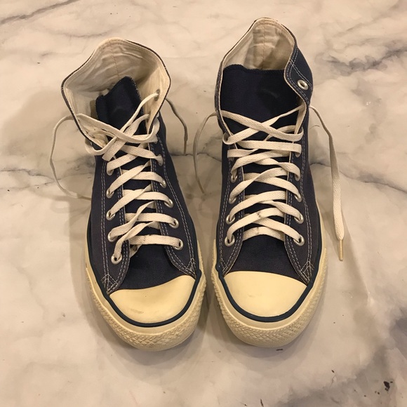 navy converse high tops mens